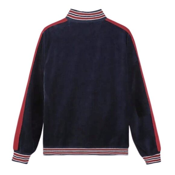 Tretorn NWT Navy Velour Colorblock Track Jacket Size Medium - Picture 3 of 13